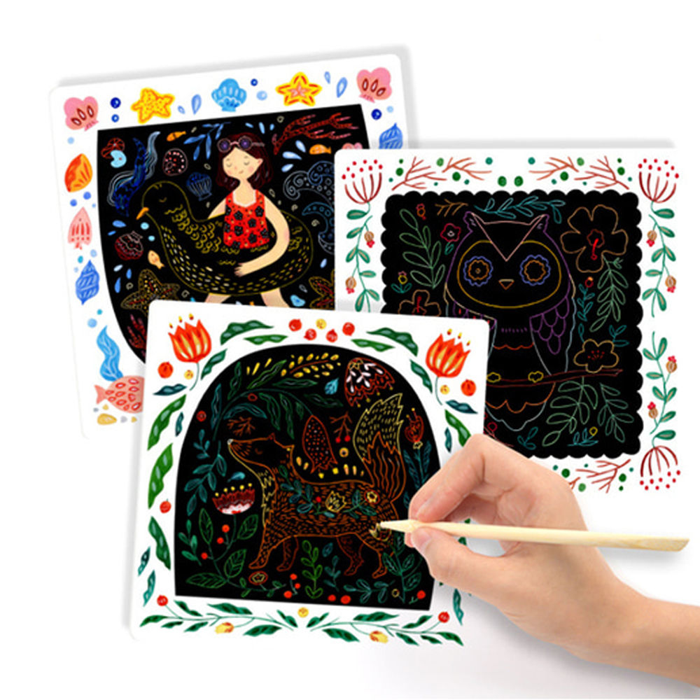 미디어 스크래치 아트보드 8P (MD4051)