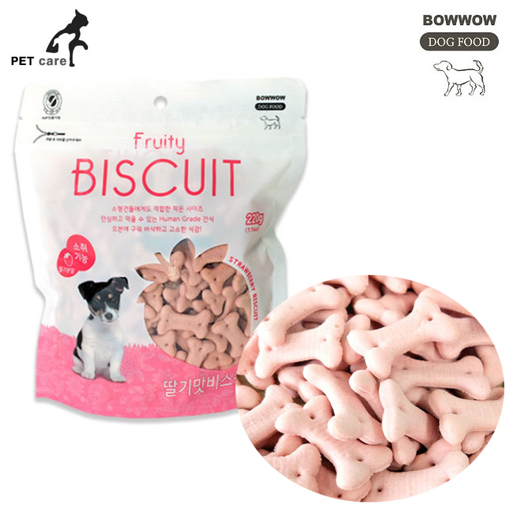 바우와우 딸기맛 비스켓 220g