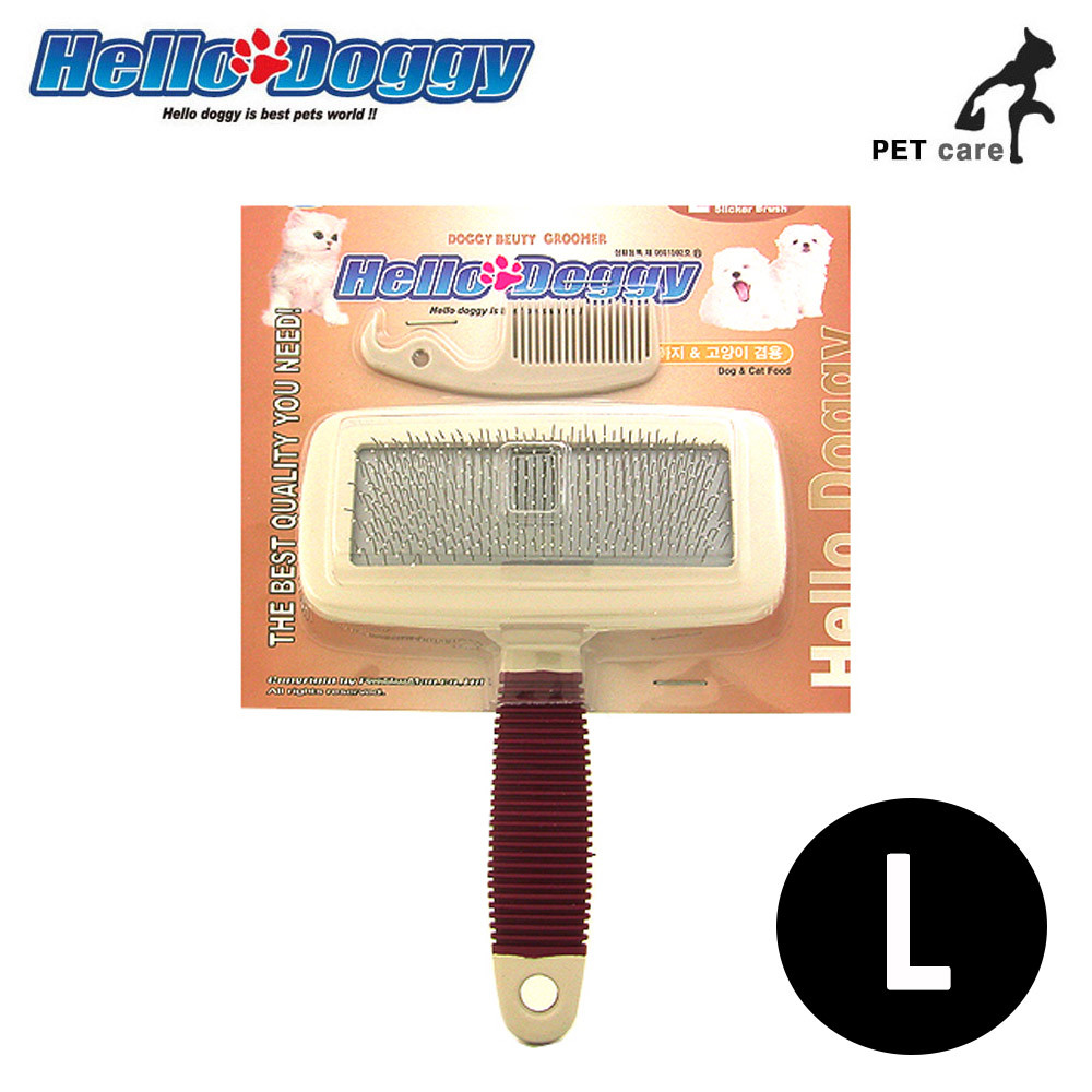 헬로도기 팁 슬리커 브러쉬 (L) (애완용품)