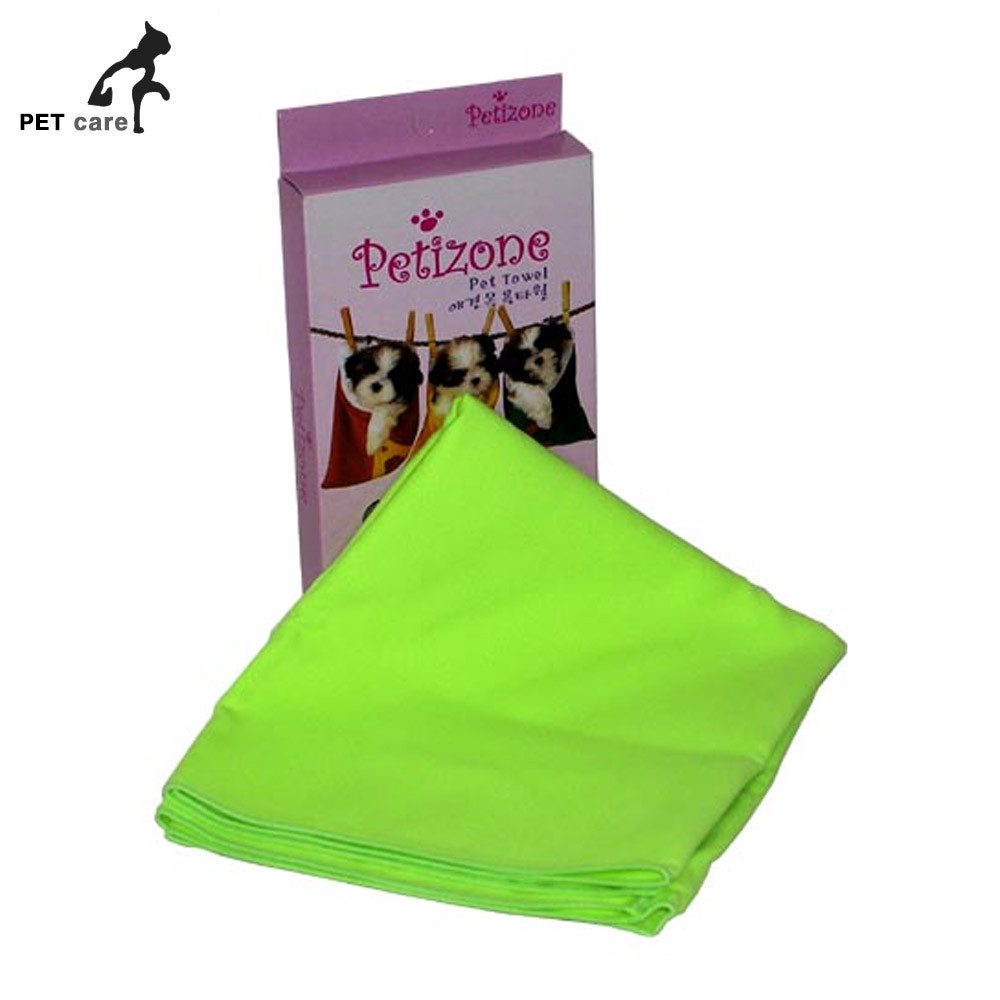 페티존 극세사 타올 (연두색) (애완용품)