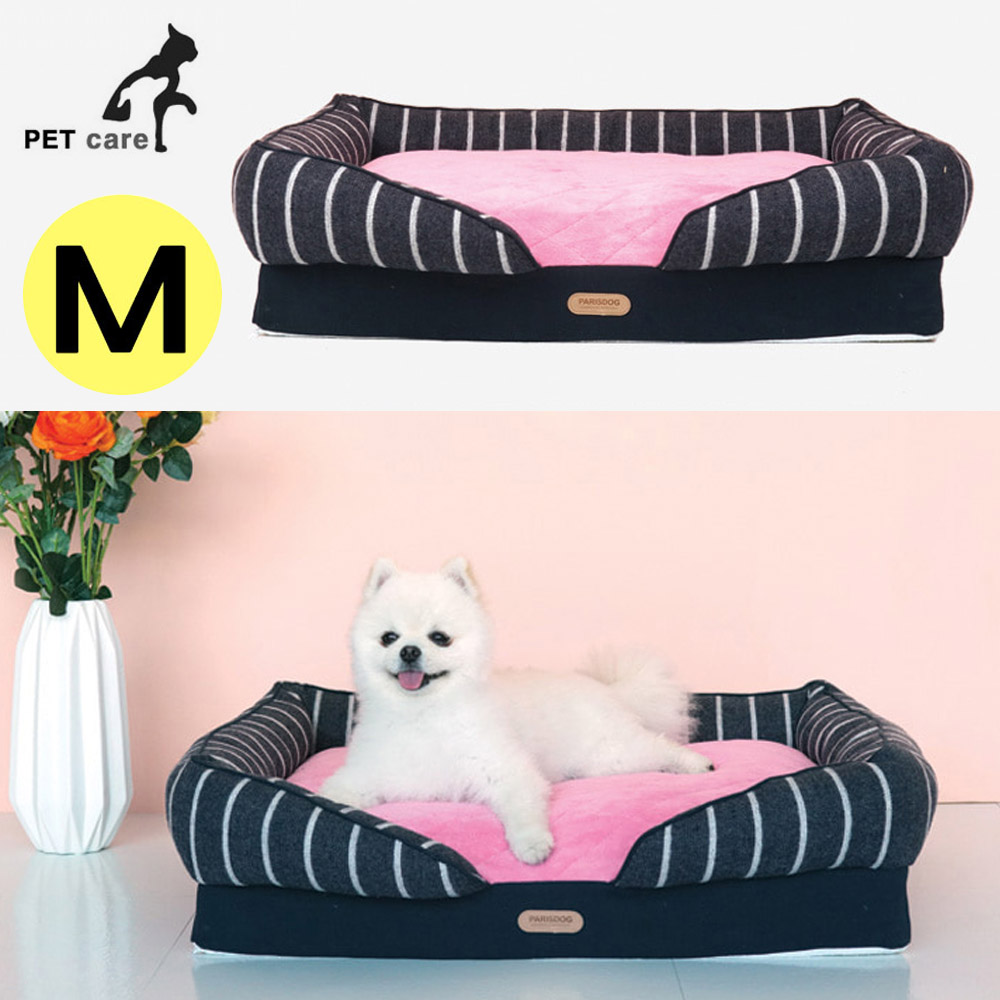 패리스독 윔블던 펫 베드 미디움 (핑크네이비)