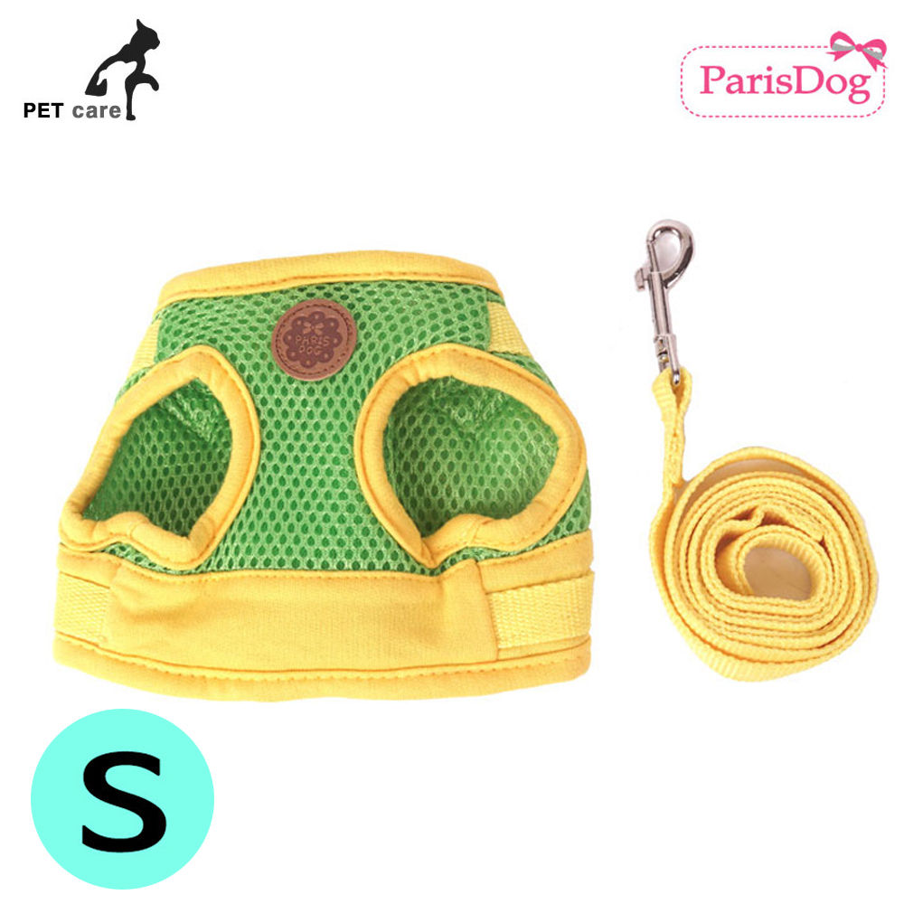 패리스독 매쉬 탑 하네스 (옐로우.그린) (S)