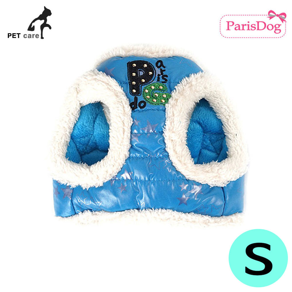 패리스독 스타 패딩 하네스 리드줄 (블루) (S)