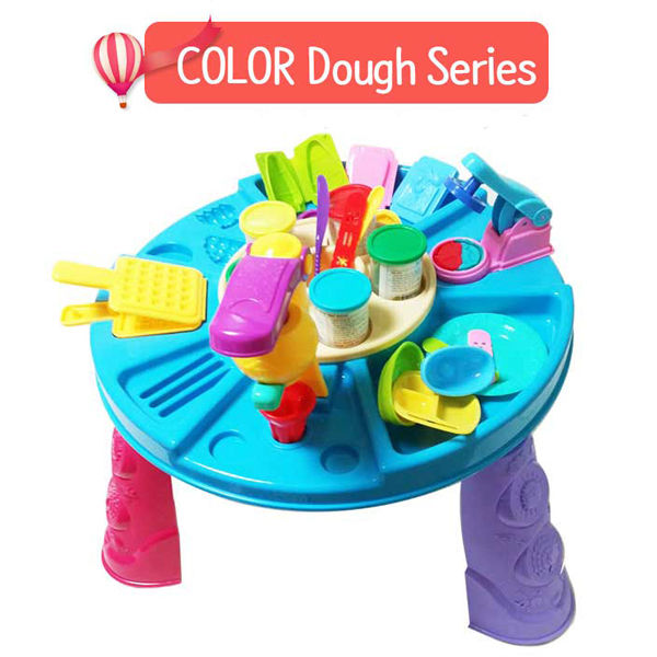 맘스아이 컬러도우 테이블세트 - 점토 400g 포함