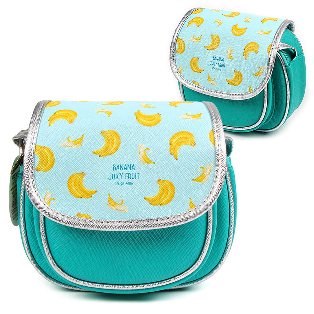 한정특가) 디자인콩 후르츠 커버 포켓 크로스백 (바나나)