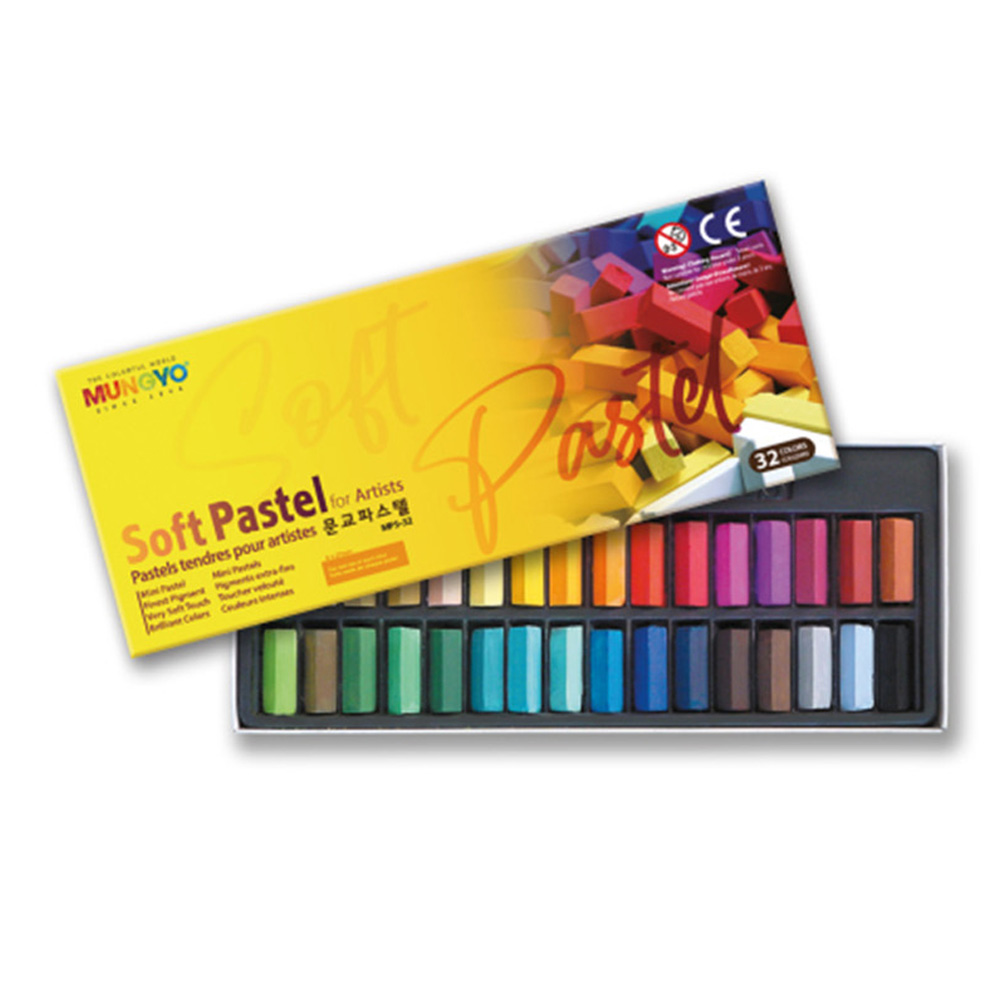 문교 소프트 사각 파스텔 32색 (MPS-32) 미술용품 화방용품