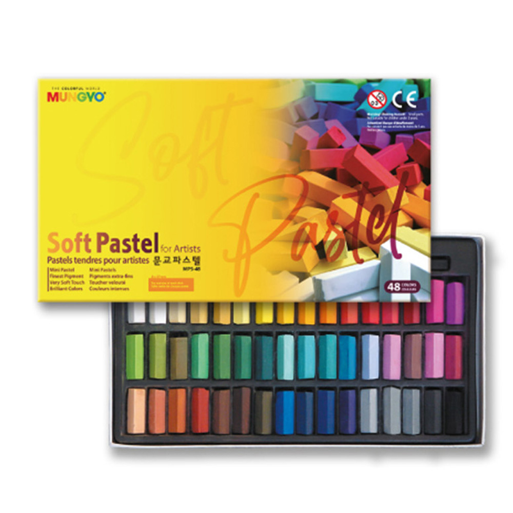 문교 소프트 사각 파스텔 48색 (MPS-48) 미술용품 화방용품