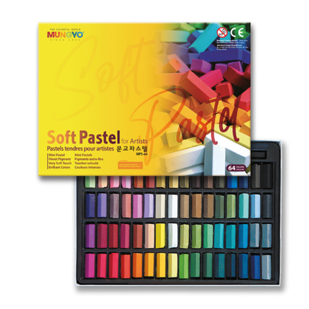 문교 소프트 사각 파스텔 64색 (MPS-64) 미술용품 화방용품