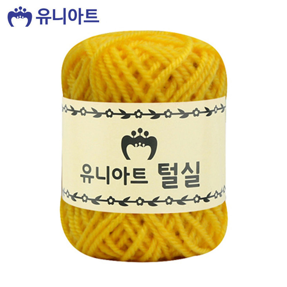 유니아트(털실) 1500 지관실 (진노랑)