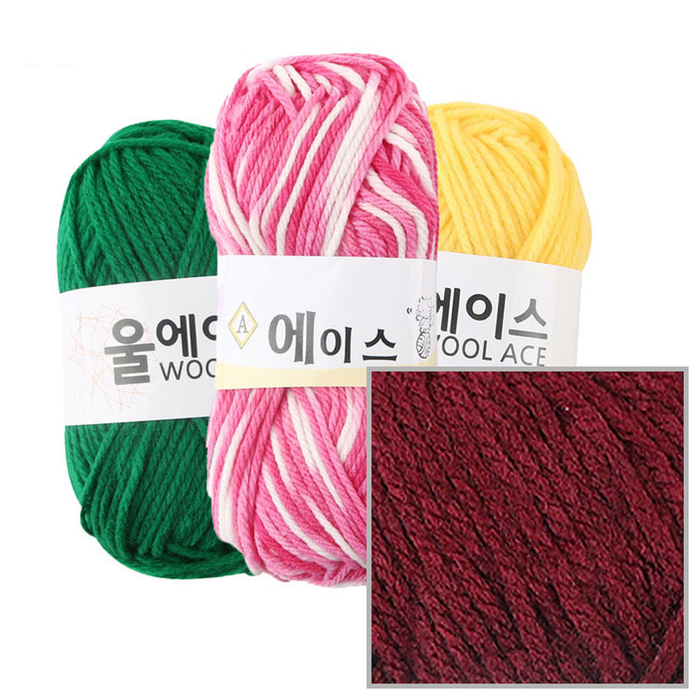 유니아트(털실) 에이스 뜨개질 털실 뜨개실 (4개입) (NO.497)