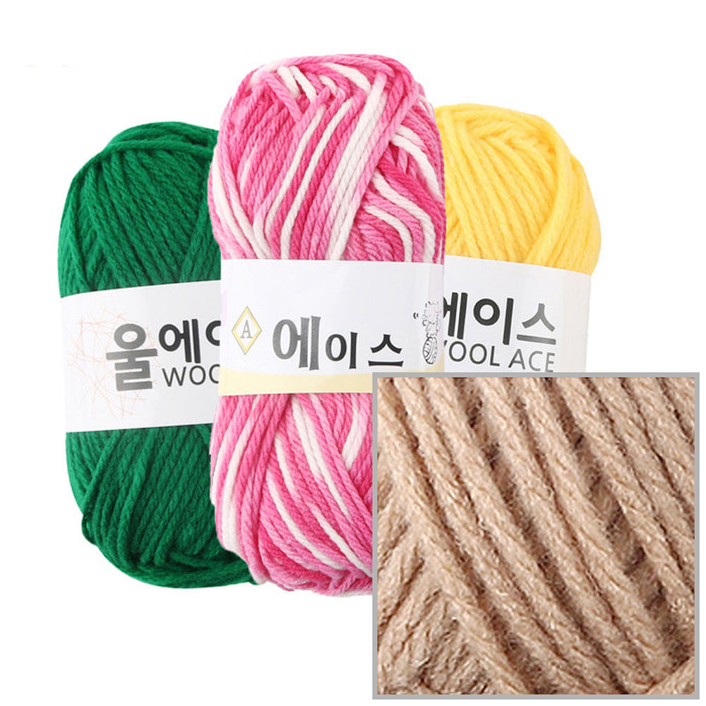유니아트(털실) 에이스 뜨개질 털실 뜨개실 (4개입) (NO.501)