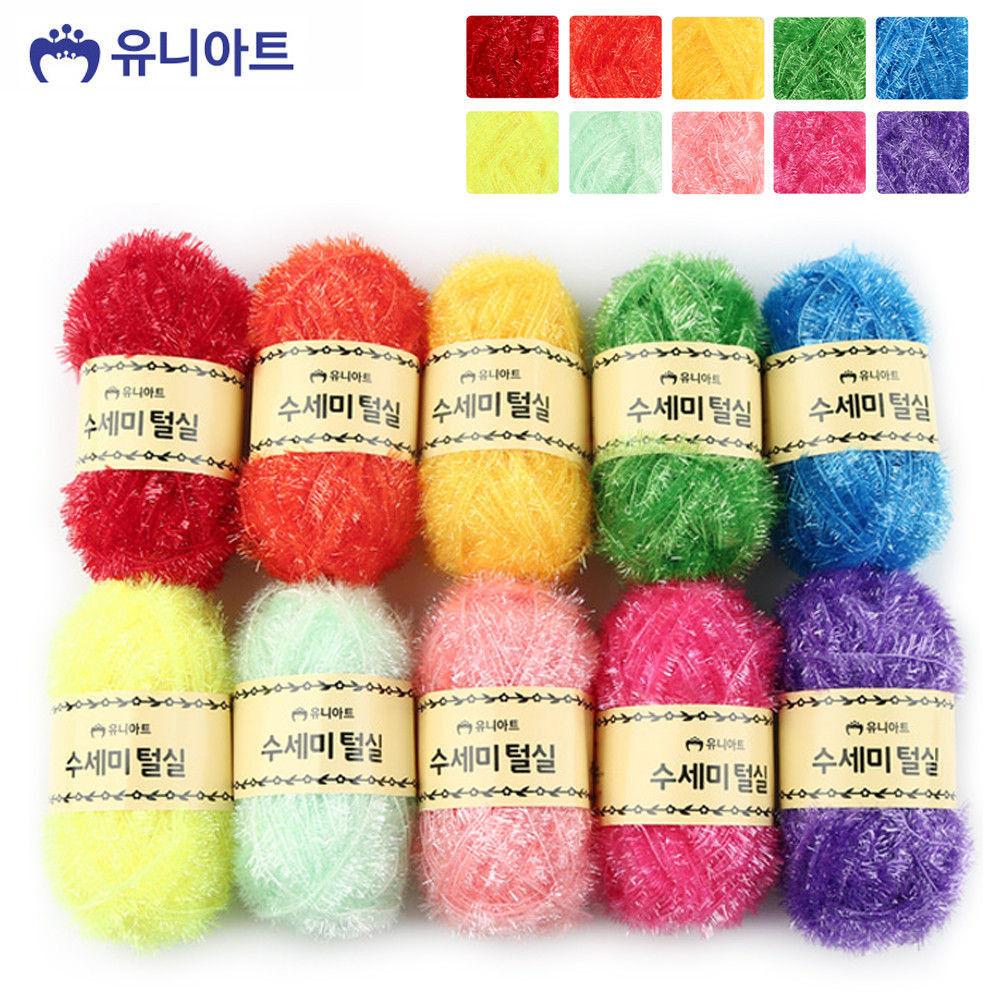 유니아트 (털실) 17000 수세미 털실 (10종세트)