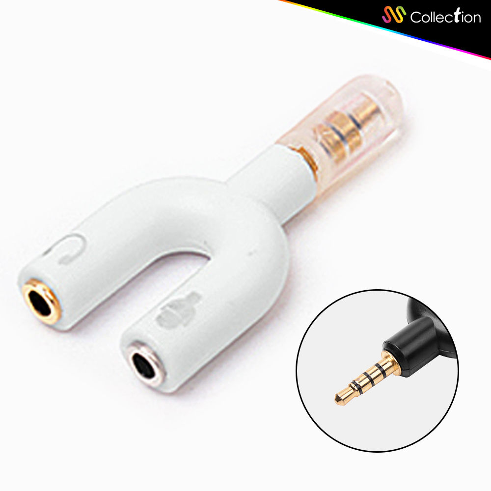 컬렉션 3극 4극 Y 오디오 분리 젠더 (SS-AUXY02) (화이트)