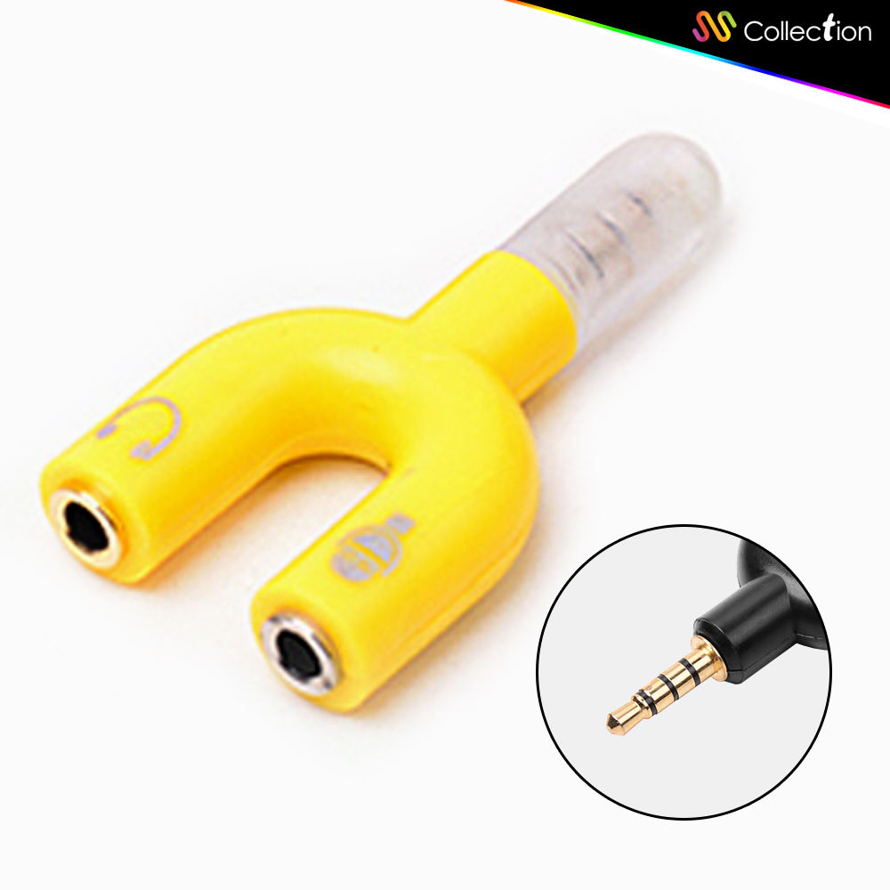 컬렉션 3극 4극 Y 오디오 분리 젠더 (SS-AUXY03) (옐로우)