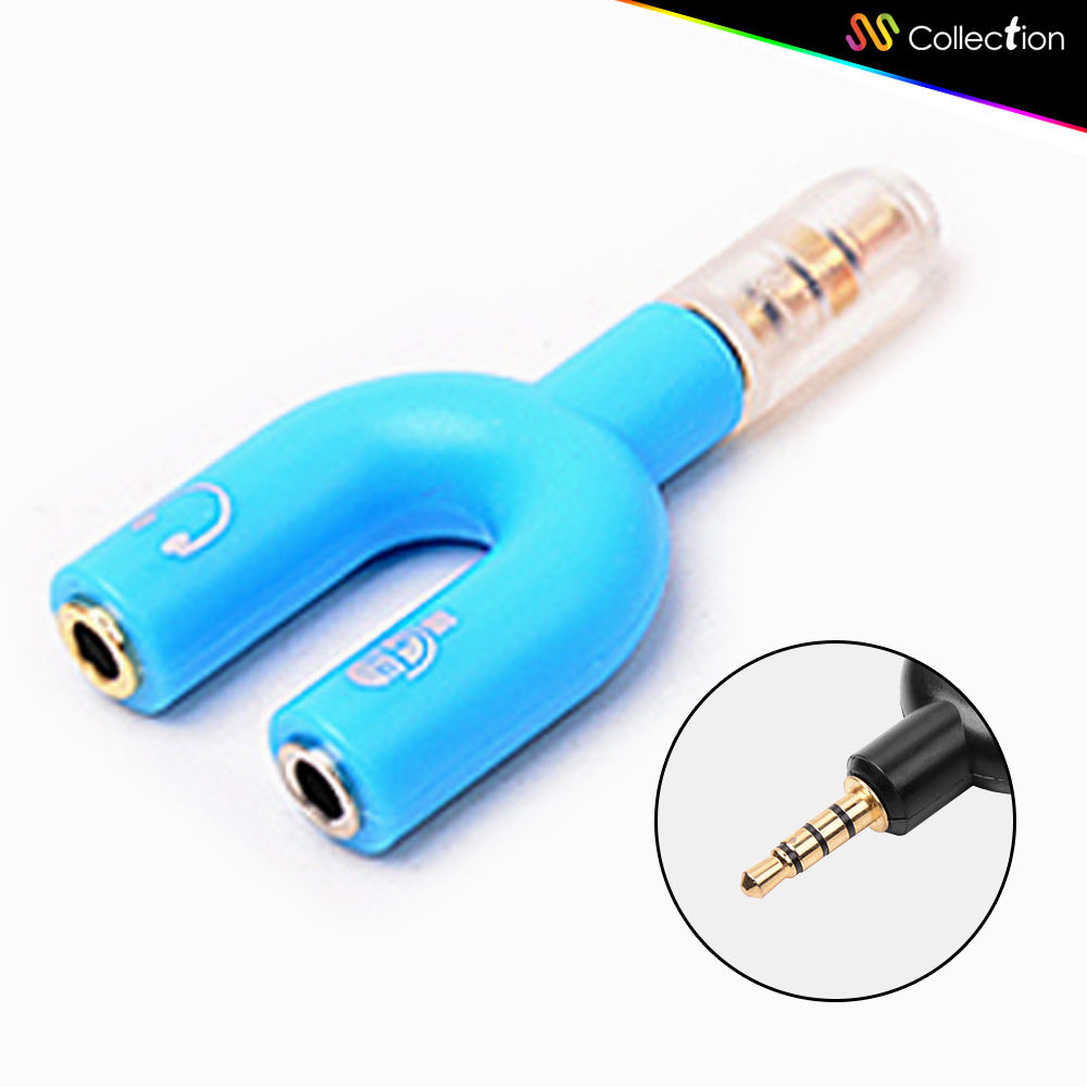 컬렉션 3극 4극 Y 오디오 분리 젠더 (SS-AUXY05) (블루)