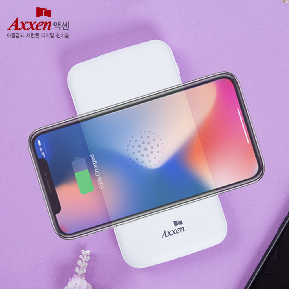 액센 QC3.0 듀얼포트 고속무선 충전기 10000mAh (BW310)