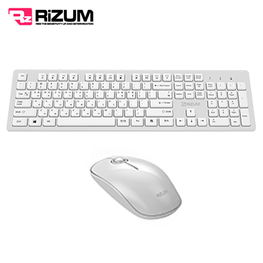 리줌 무선합본 키보드 마우스 셋트 (화이트) (RWS 101)