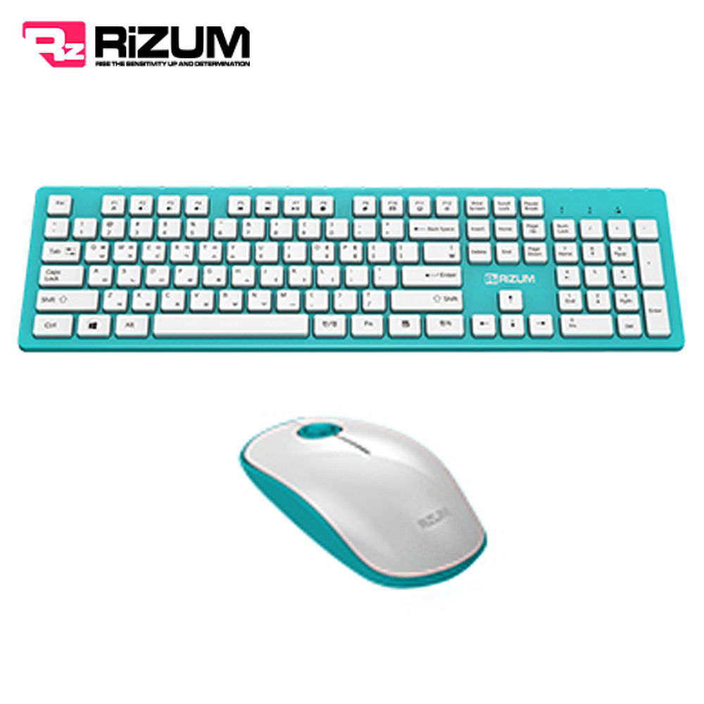 리줌 무선합본 키보드 마우스 셋트 (민트) (RWS 101)