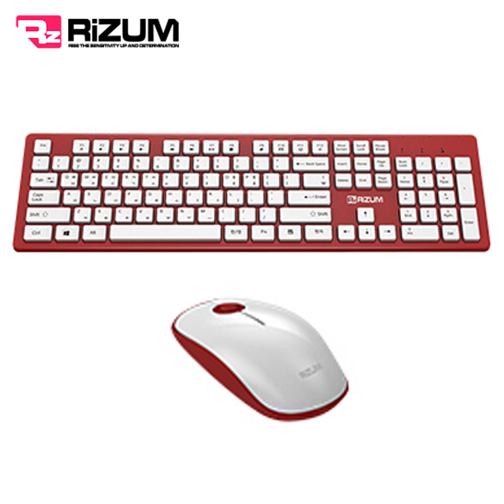 리줌 무선합본 키보드 마우스 셋트 (레드) (RWS 101)