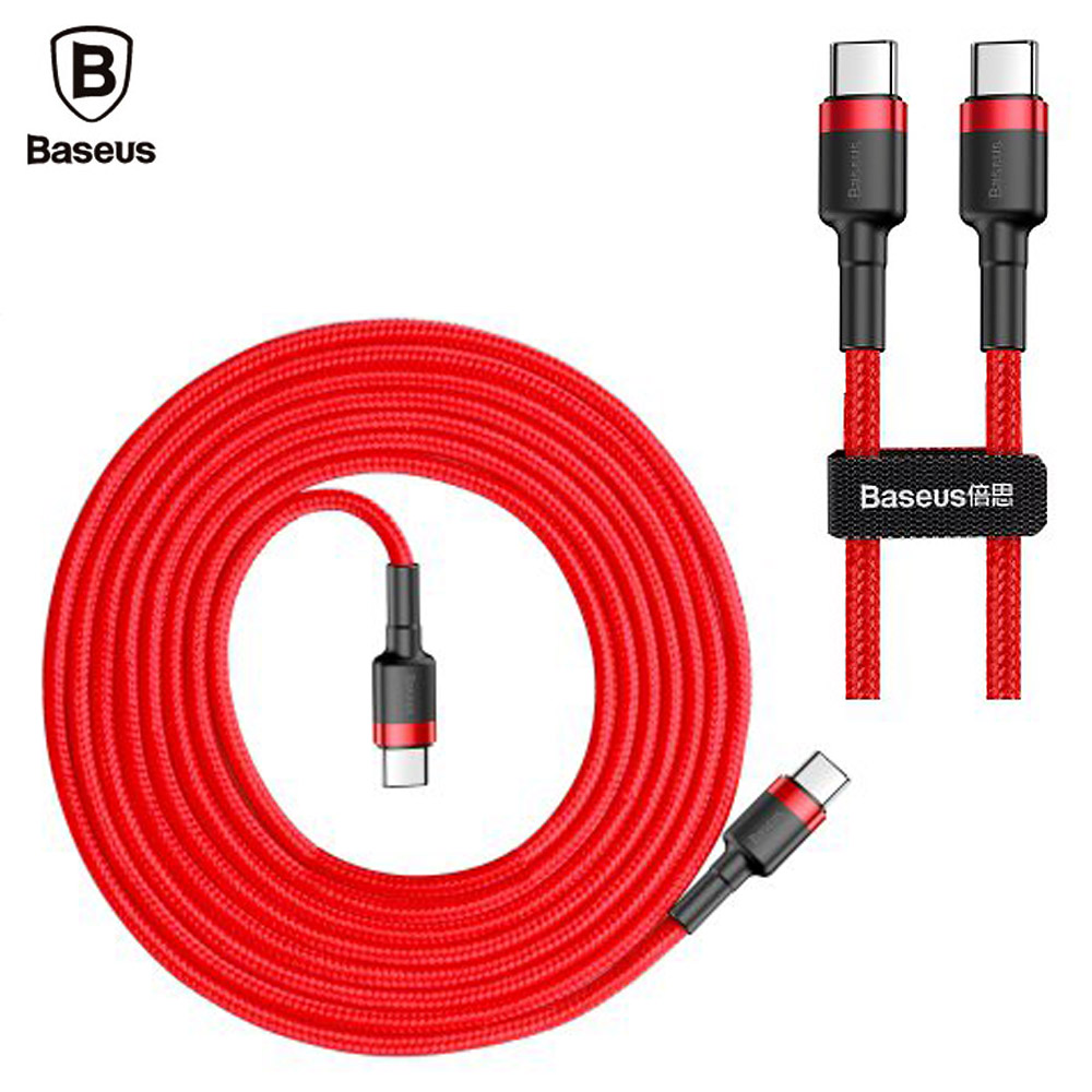 베이스어스 PD2.0 고속충전 데이터 케이블 C타입 (CATKLF-H09) (레드)