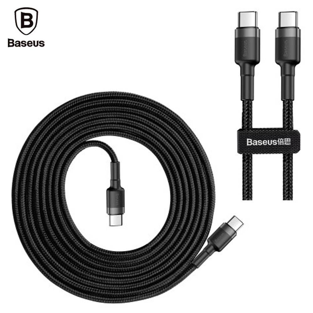 베이스어스 PD2.0 고속충전 데이터 케이블 C타입 (CATKLF-HG1) (그레이블랙)