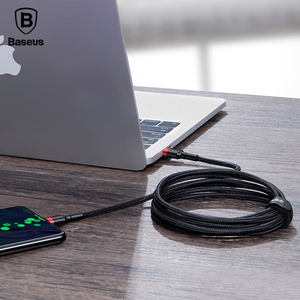 베이스어스 플래쉬 고속 충전 케이블 C타입 PD2.0 100w 2M (레드블랙) (CATKLF-AL91)