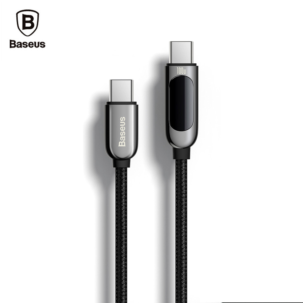 베이스어스 LED 100W 고속충전 데이터 케이블 1M (CATSK-B01) (블랙)