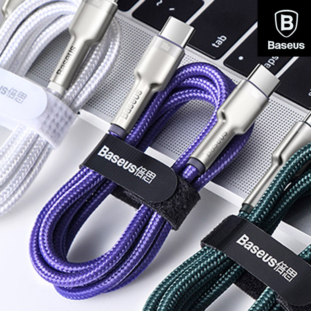 베이스어스 메탈 100W CtoC 고속충전 데이터 케이블 2M (퍼플) (CATJK-D05)