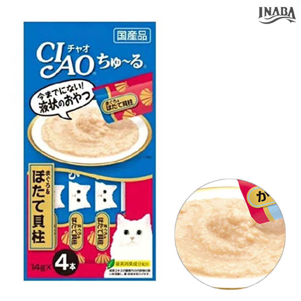 이나바 챠오츄루 참치 조갯살 14g (4p) (SC-77) (고양이간식)