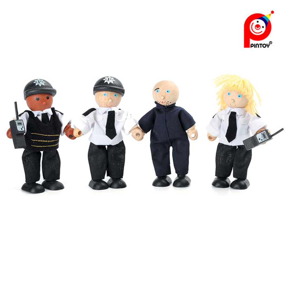 핀토이 경찰관 목각인형 4종세트 (hl760)