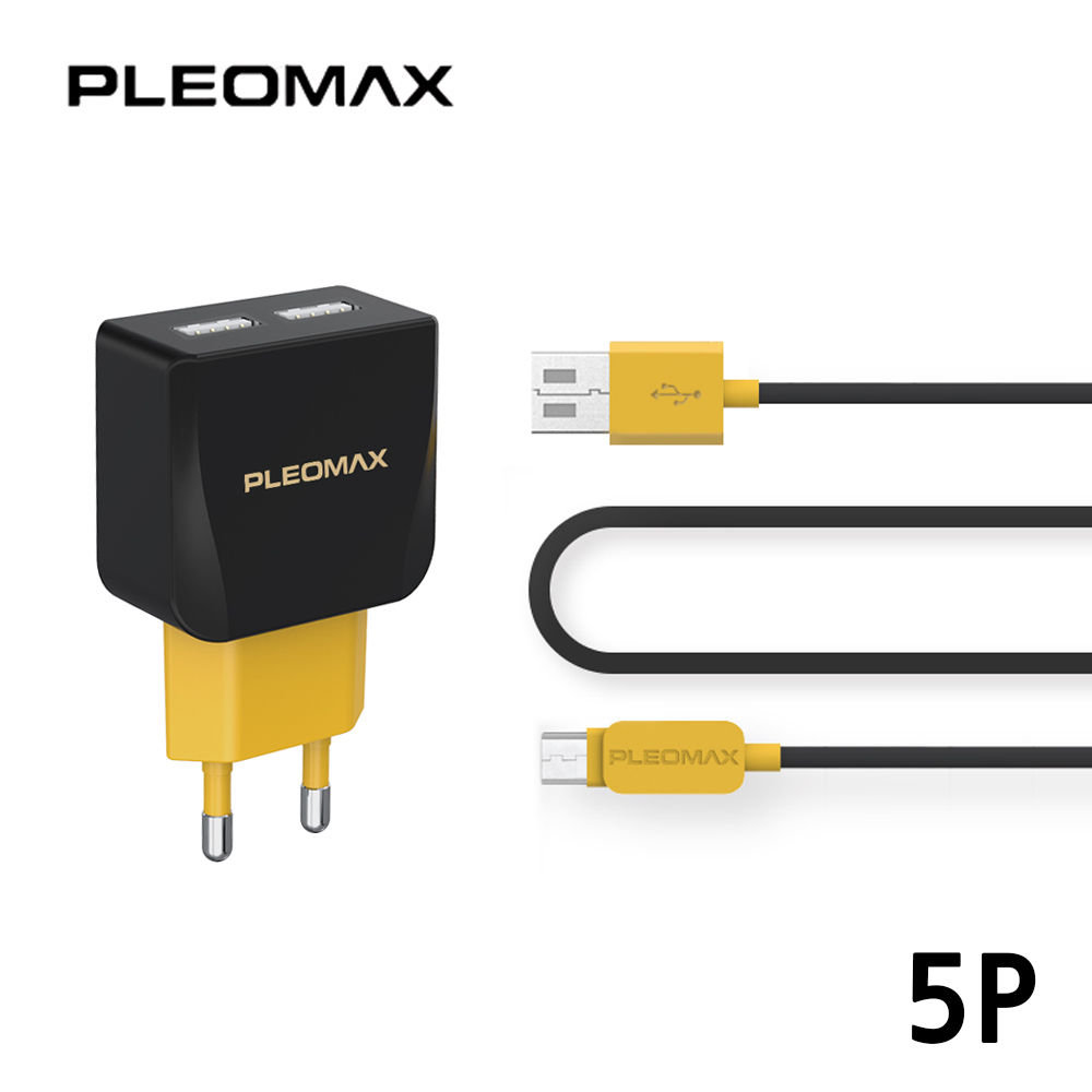 PLEOMAX 가정용 충전기 5P (2포트 분리형) 5V U2 2.1A (PLM-S19-212)
