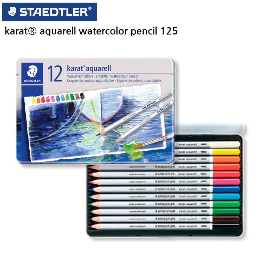 스테들러 125 카라트 수채 색연필 12색 세트
