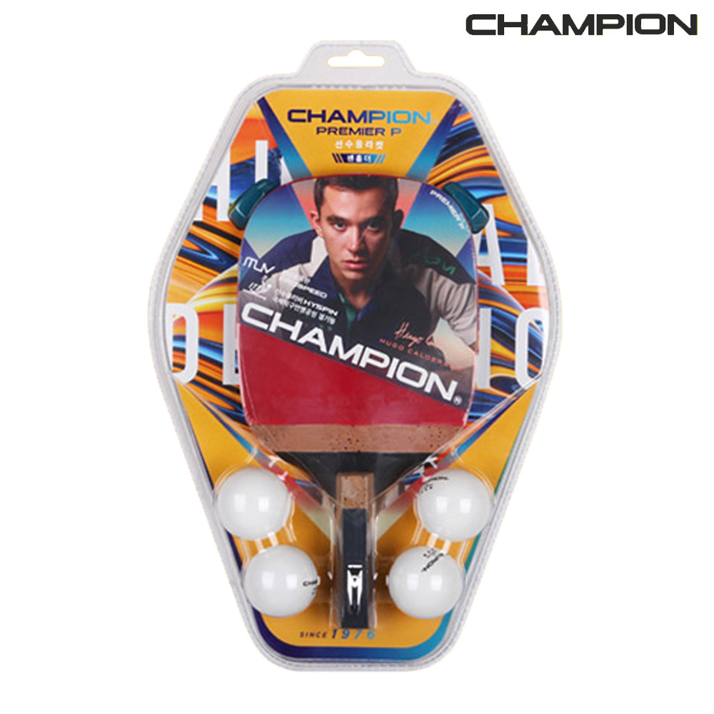 참피온 펜홀더 탁구라켓 (레드) (가방포함) (DYCH-PREMIER-P)