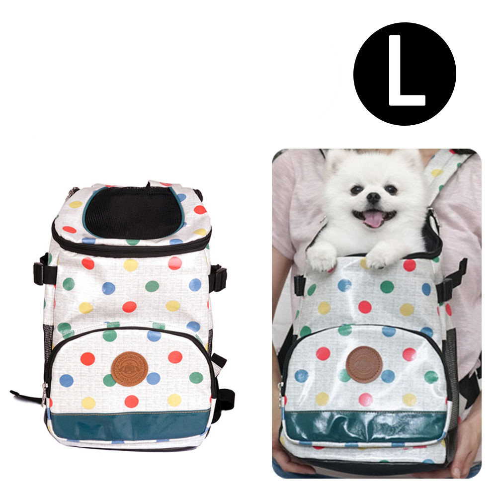 패리스독 멀티도트 앞가방 (그레이) (L) (강아지 이동가방)