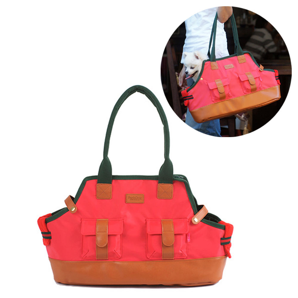 패리스독 월튼 펫백 (레드) (강아지 이동가방)