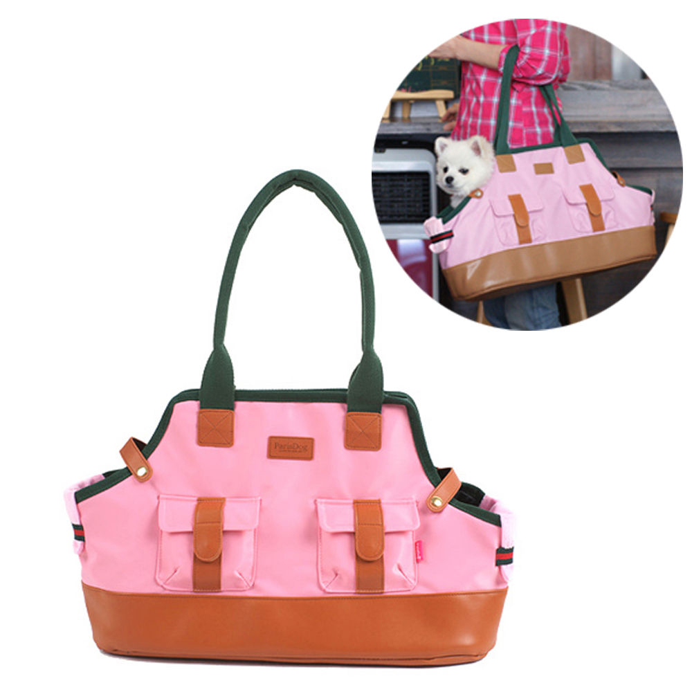패리스독 월튼 펫백 (핑크) (강아지 이동가방)