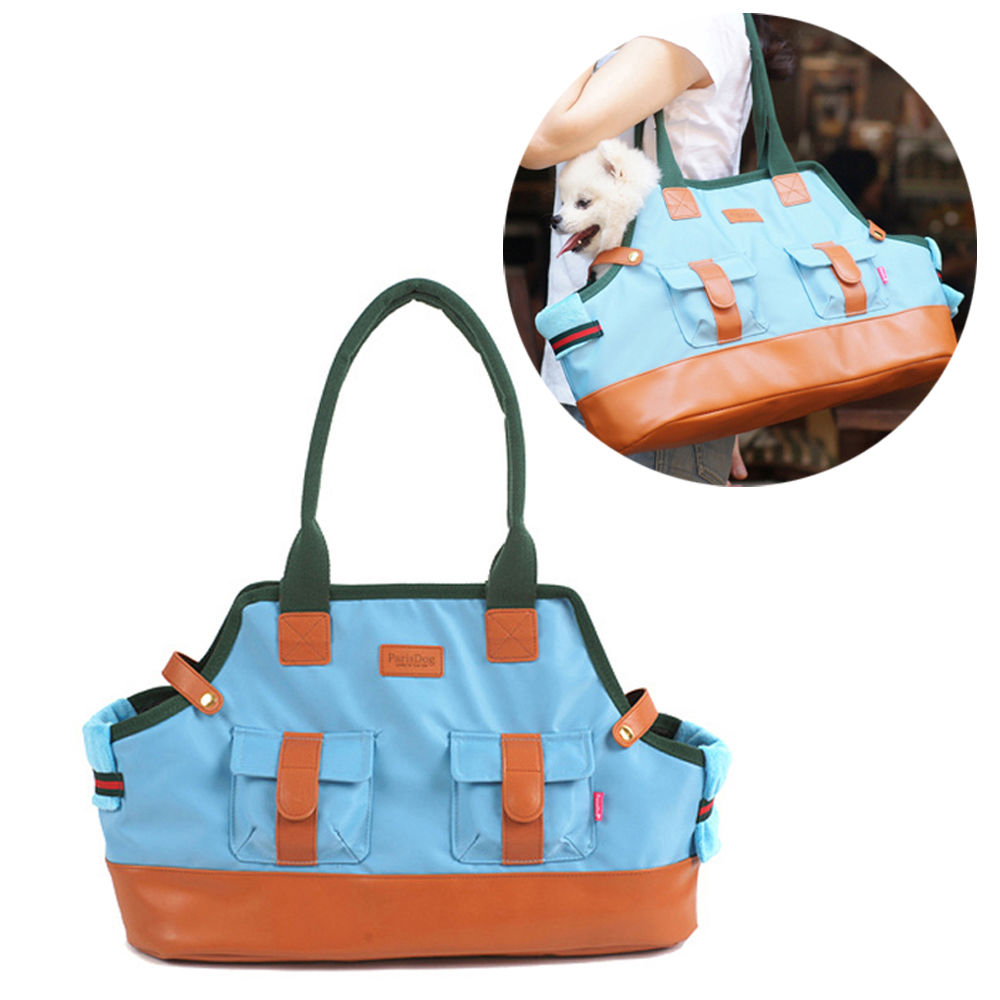 패리스독 월튼 펫백 (블루) (강아지 이동가방)
