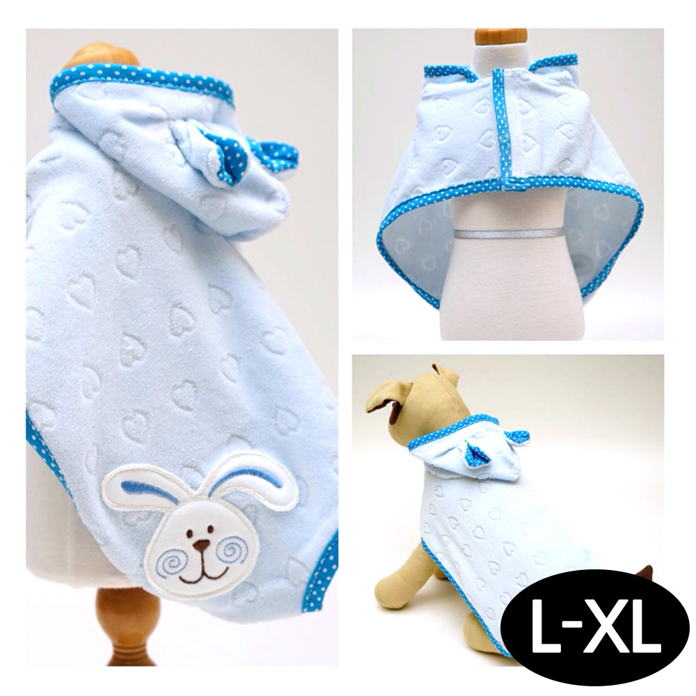블링독 강아지 목욕가운 (블루) (L-XL)