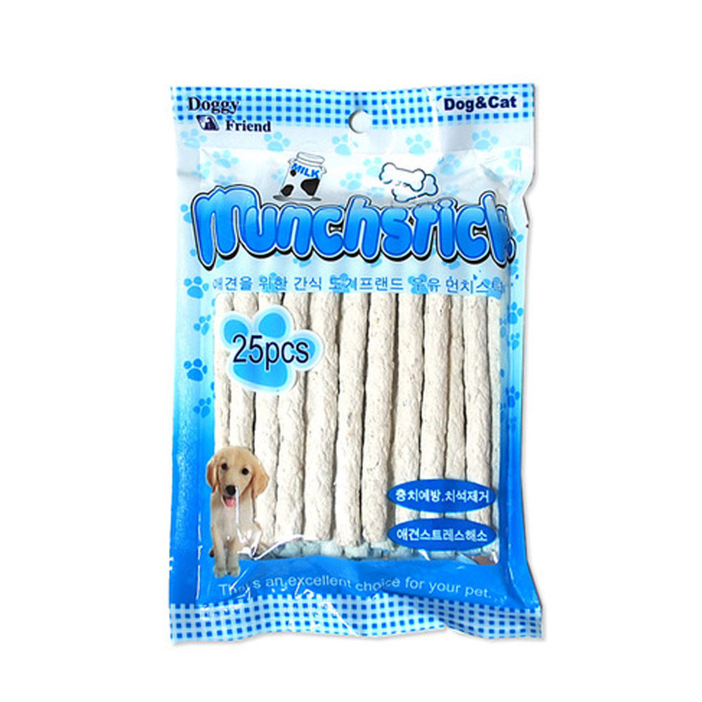 도기프렌드 우유 먼치스틱 25p (강아지 간식)