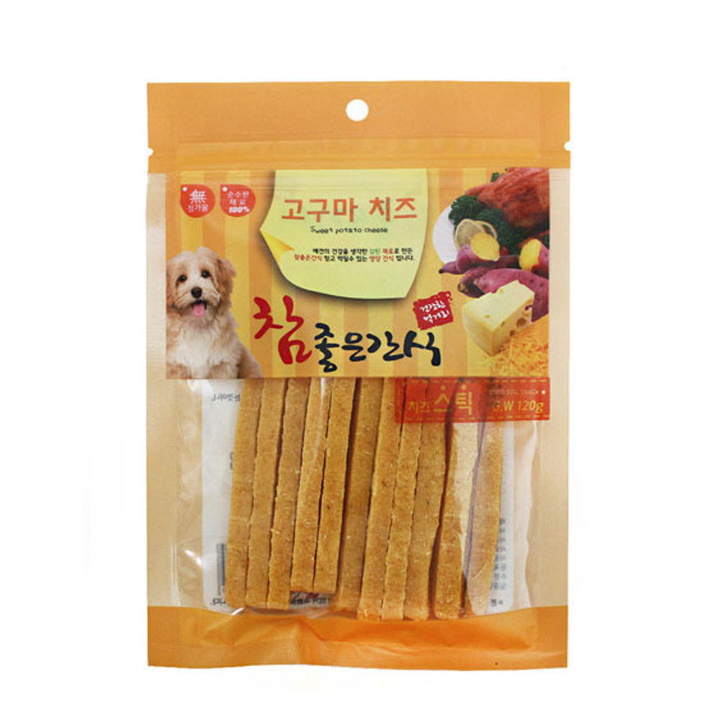 헬로도기 참 좋은 간식 고구마 치즈 스틱120g (강아지 간식)