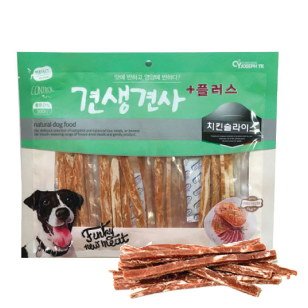 CY요셉 견생견사 플러스 치킨 슬라이스 300g (강아지 간식)