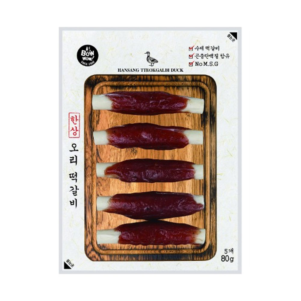 바우와우 한상 떡갈비 오리 80g (강아지 간식)