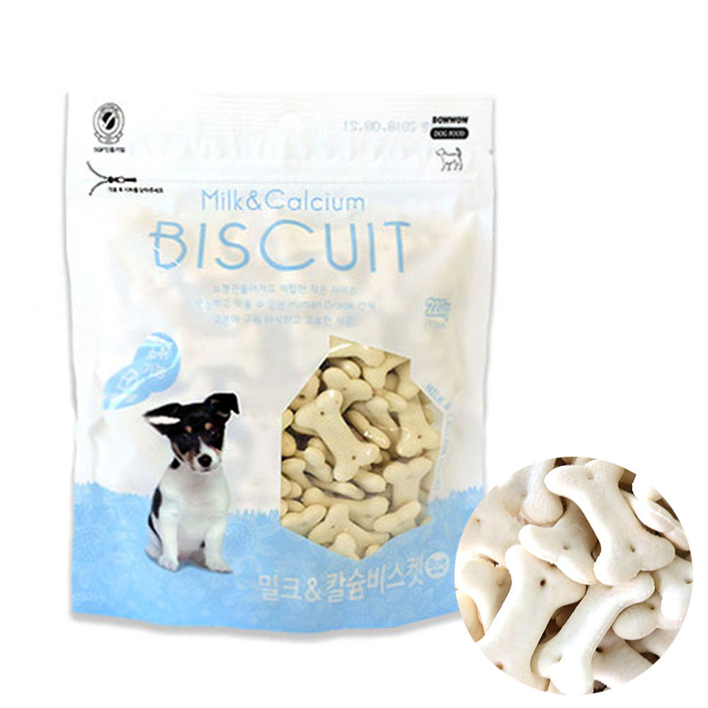 바우와우 밀크 칼슘 비스켓 220g (강아지 간식)