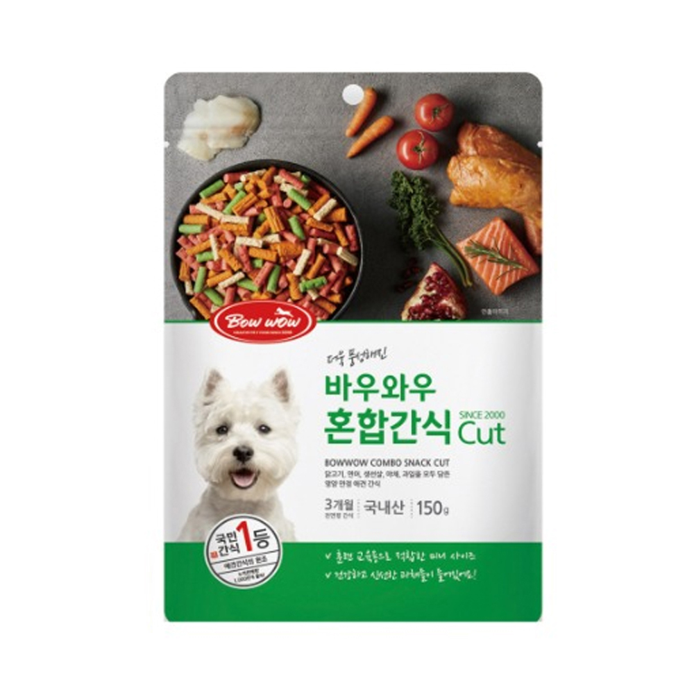 바우와우 혼합 Cut 150g (강아지 간식)