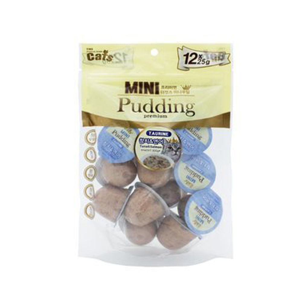 더캣츠 미니 푸딩 (참치.연어) (25g x12개입) (고양이 간식)