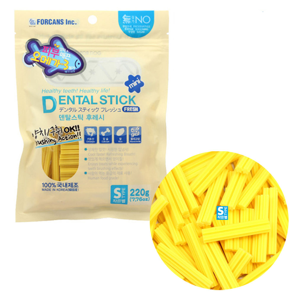 포켄스 덴탈스틱 후레시 오메가3 (작은별) 220g (강아지 간식)