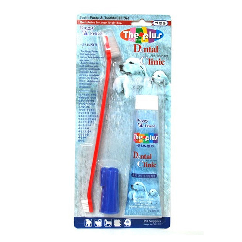 도기프렌드 덴탈 크리닉 강아지 치약 칫솔 세트