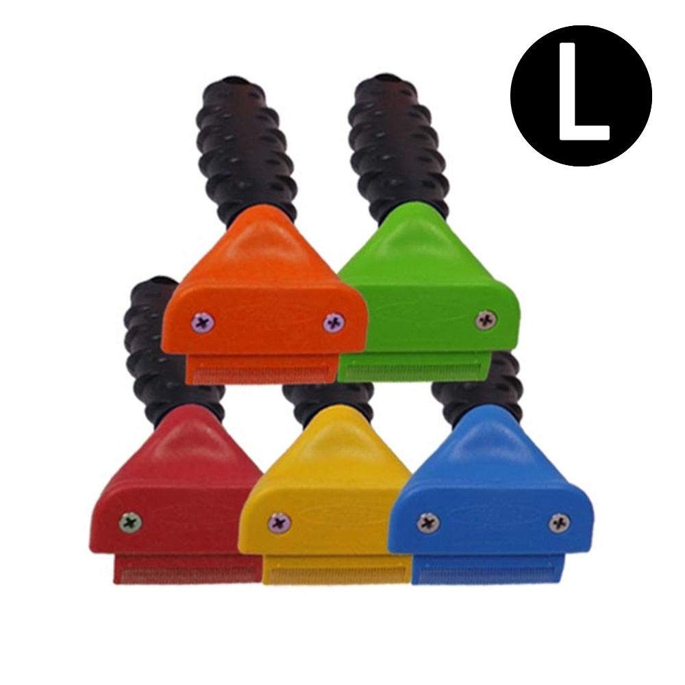 플라튜브 강아지 고양이 겸용 쉐드 브러쉬 (L) (랜덤1개)