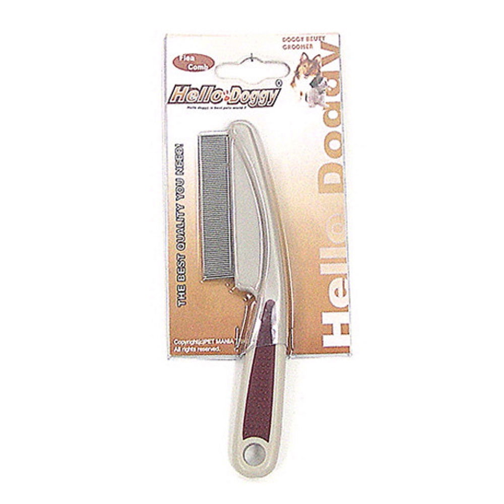 헬로도기 꼬마 일자빗 (참빗.자루형) (강아지 빗)