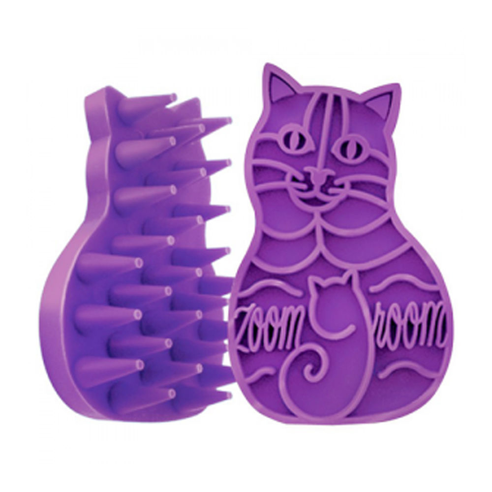 KONG 캣 줌그룸 브러쉬 CZG (퍼플) (고양이 브러쉬)